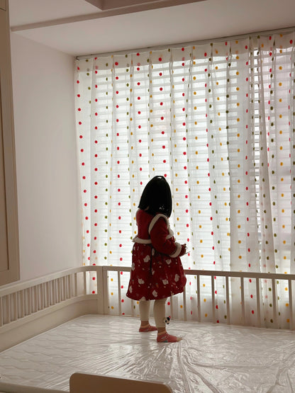 Children's cartoon jacquard translucent gauze curtain, lighting and UV protection