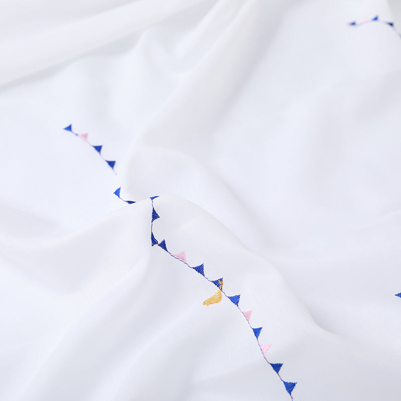 刺繍レースカーテン/Embroidered privacy gauze curtains, free door delivery【YX-0208】