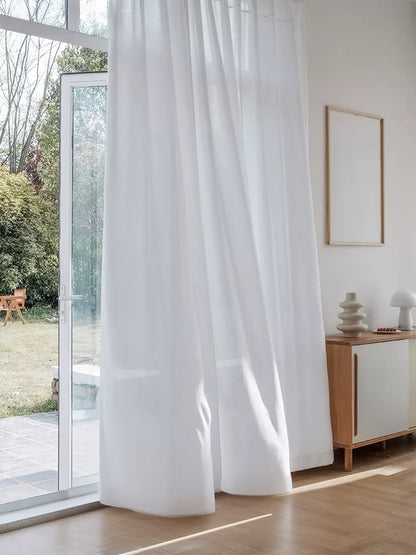 Insulating, sun-blocking, privacy-protecting, UV-resistant lace curtain with seamless fabric.